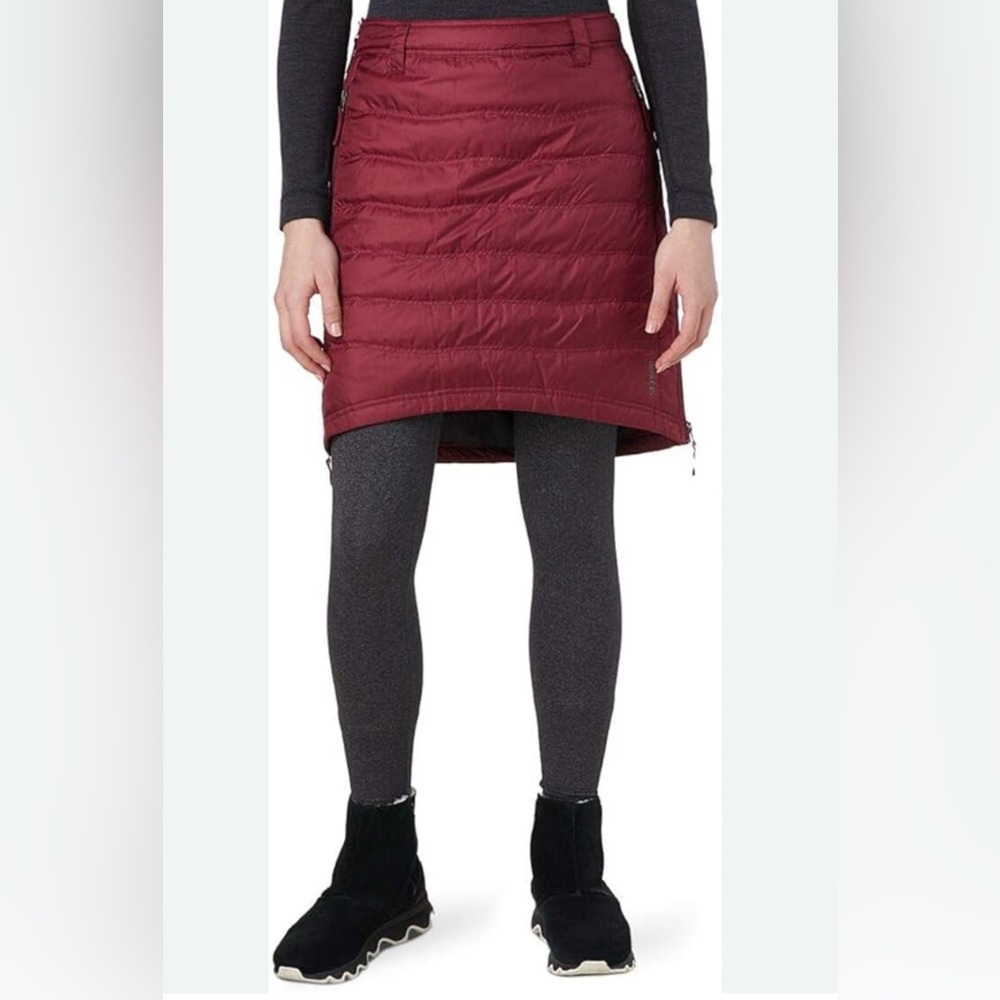 Women's Burgundy Quilted Skirt